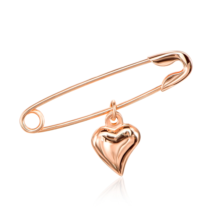 12345 Золота брошка-булавка з підвіскою «Серце». Артикул 04024 12345 грн4,636 12345