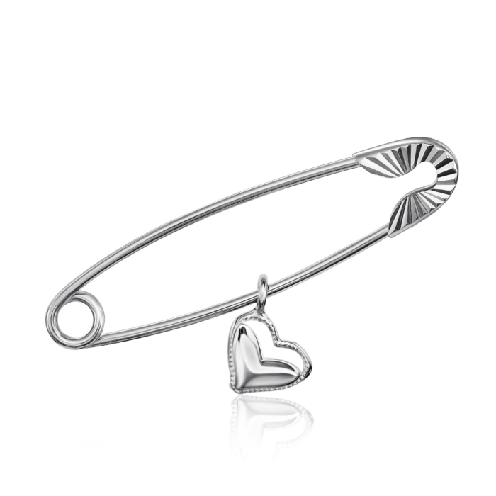 12345 Золота брошка-булавка з підвіскою «Серце». Артикул 04026б 12345 грн3,361 12345