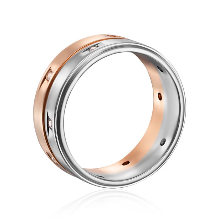 12345 Обручка комбінована з фіанітами. Артикул 1063/14/1/13 12345 грн10,553 12345