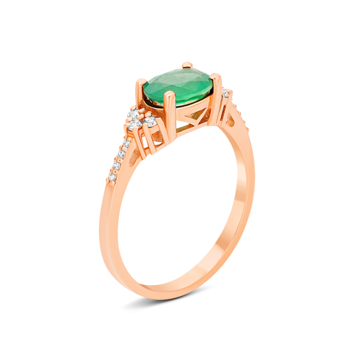 12345 Золота каблучка зі смарагдом і діамантами. Артикул UG51111514601 бр см 12345 грн65,711 12345