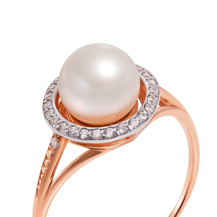 12345 Золота каблучка з перлиною і фіанітами. Артикул 12250 12345 грн13,144 12345