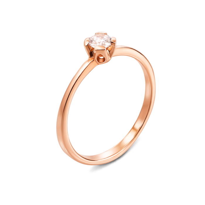 12345 Золота каблучка з фіанітом. Артикул 12261/01/0/29 (12261 с) 12345 грн5,679 12345