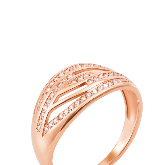 12345 Золота каблучка з фіанітами. Артикул 12936 12345 грн10,358 12345