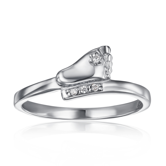 12345 Золота каблучка «Ніжка» з фіанітами. Артикул 13098/б 12345 грн4,316 12345