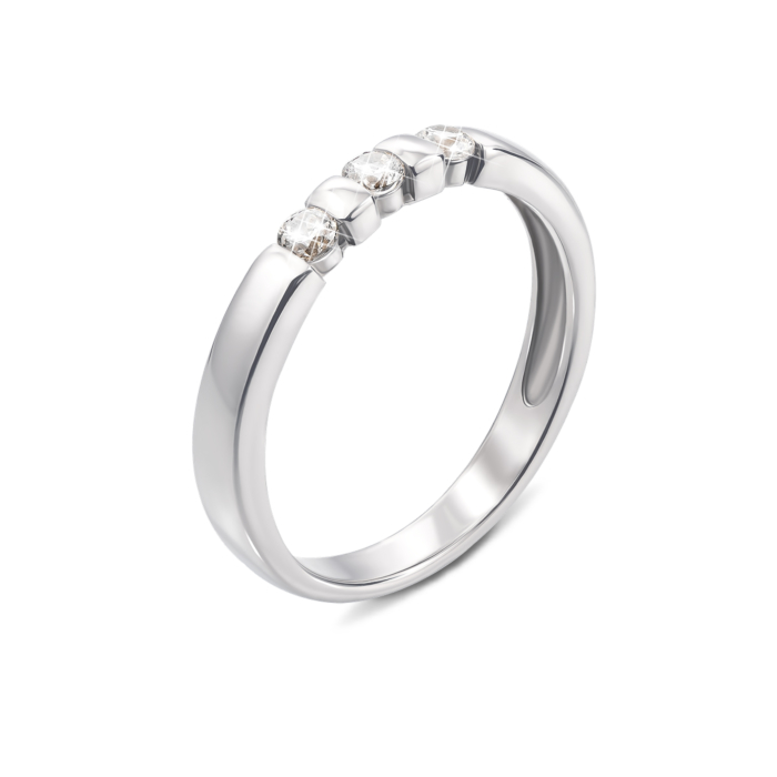 12345 Золота каблучка з фіанітами. Артикул 13102б 12345 грн7,608 12345