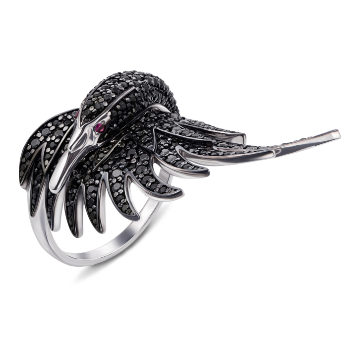 12345 "Золота каблучка ""Лебідь"" з фіанітами. Артикул 13116/б ч" 12345 грн30,982 12345