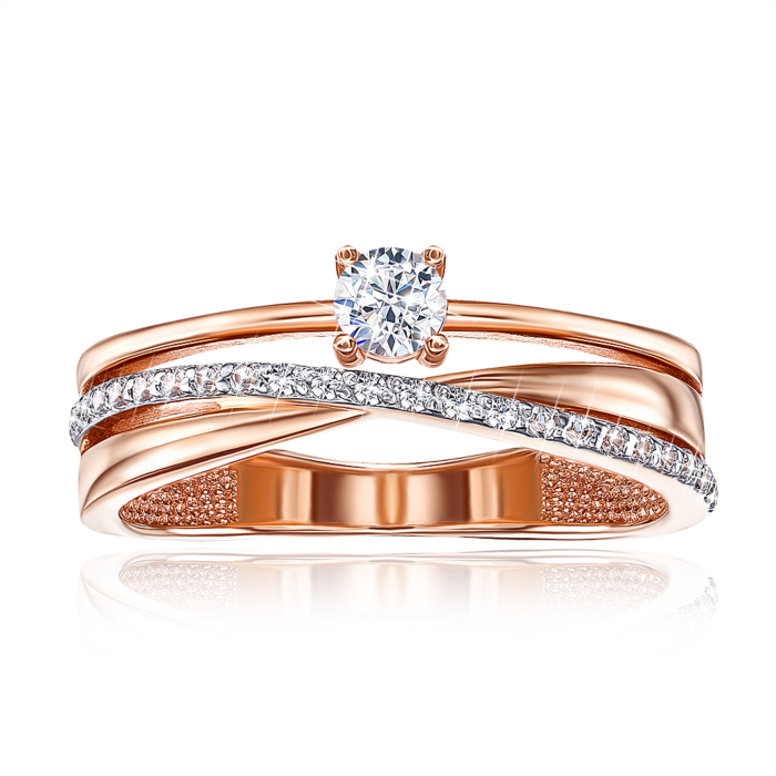 12345 Золота каблучка з фіанітами (13152/01/1/142) 12345 грн14,250.00 12345