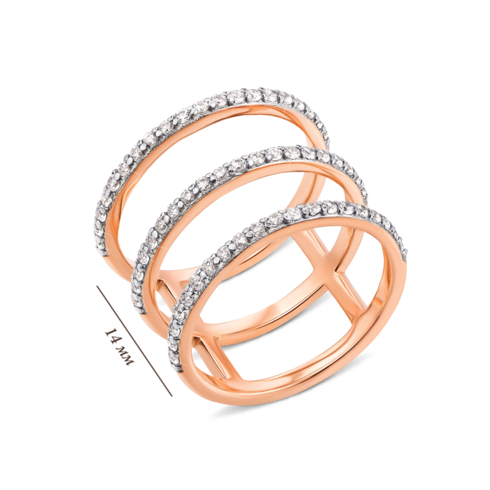 12345 Фалангова золота каблучка з фіанітами. Артикул 13168/01/1/13 12345 грн22,162 12345