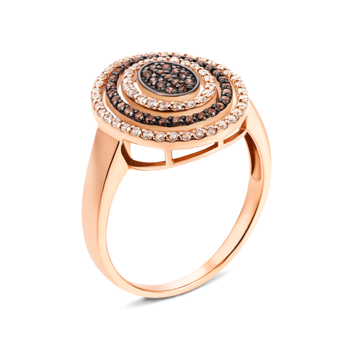 12345 Золота каблучка з фіанітами. Артикул 13171/01/1/173 12345 грн18,759 12345