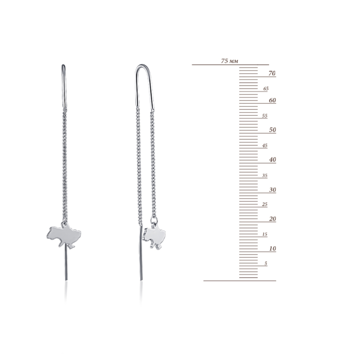 12345 Срібні сережки-протяжки. Артикул 521047 12345 грн1,436 12345