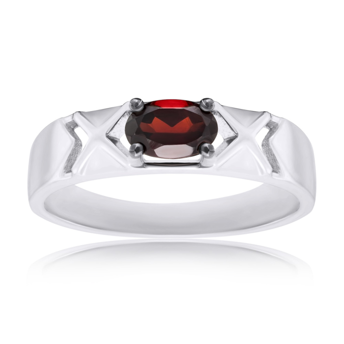 12345 Срібна каблучка з гранатом. Артикул 1715/1р-GARN 12345 грн1,872 12345