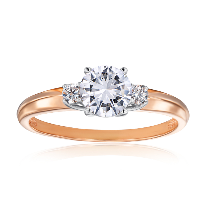 12345 Золота каблучка з фіанітами. Артикул 18136/01/1/4170 12345 грн9,656 12345