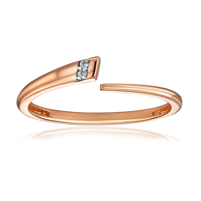 12345 Золота каблучка з фіанітами. Артикул 18347/01/1/1 12345 грн4,296 12345