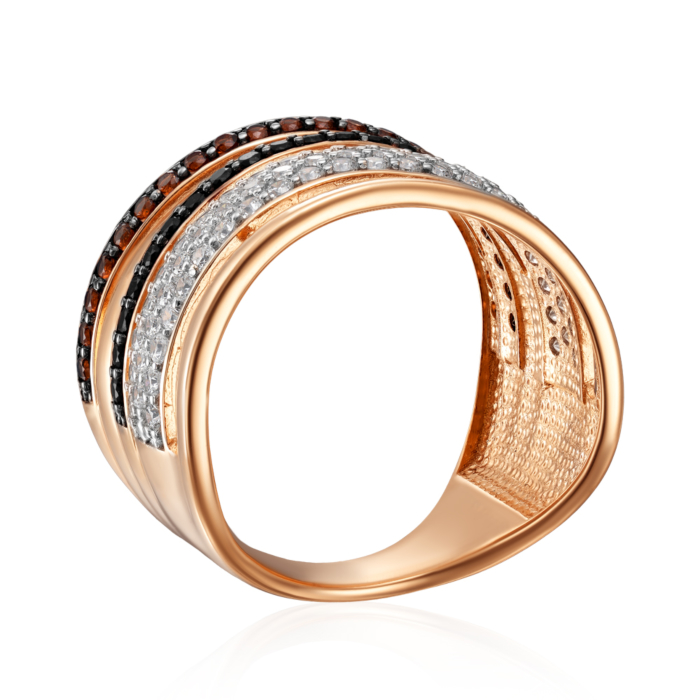 12345 Золота каблучка з фіанітами. Артикул 18459/01/1/4674 12345 грн18,972 12345