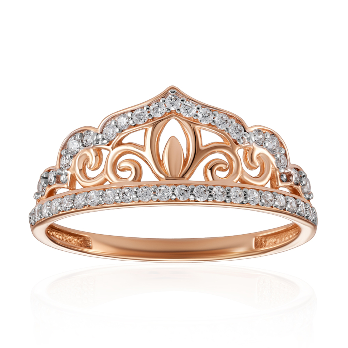 12345 Золота каблучка Корона з фіанітами. Артикул 18790/01/1/36 12345 грн5,913 12345