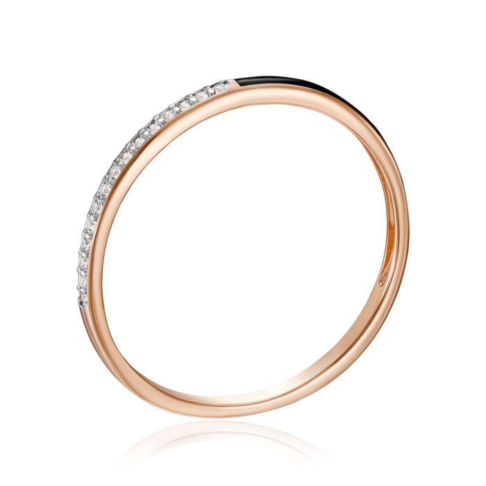 12345 Золота каблучка з емаллю та фіанітами. Артикул 18963/01/1/627 12345 грн4,127 12345
