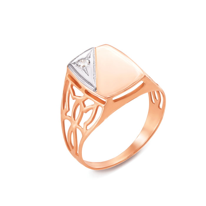 12345 Золота печатка з фіанітом. Артикул 1903/1 12345 грн14,250 12345