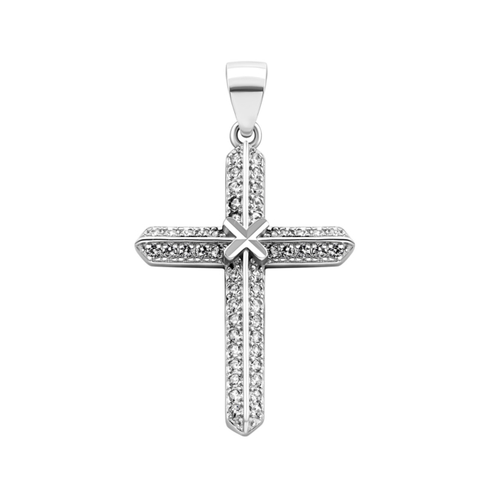 12345 Срібний хрестик з фіанітами. Артикул UG51PE44951 12345 грн1,188 12345