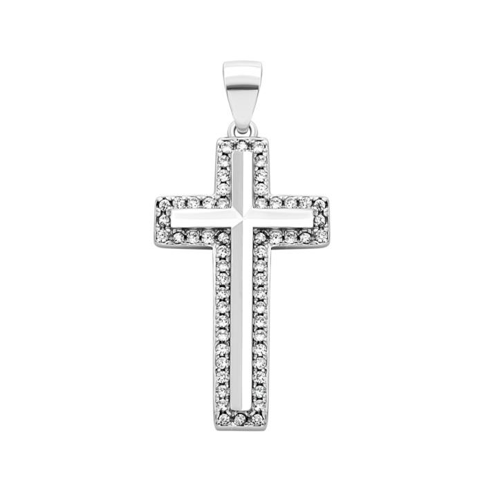 12345 Срібний хрестик з фіанітами. Артикул UG51PE4498 12345 грн1,397 12345