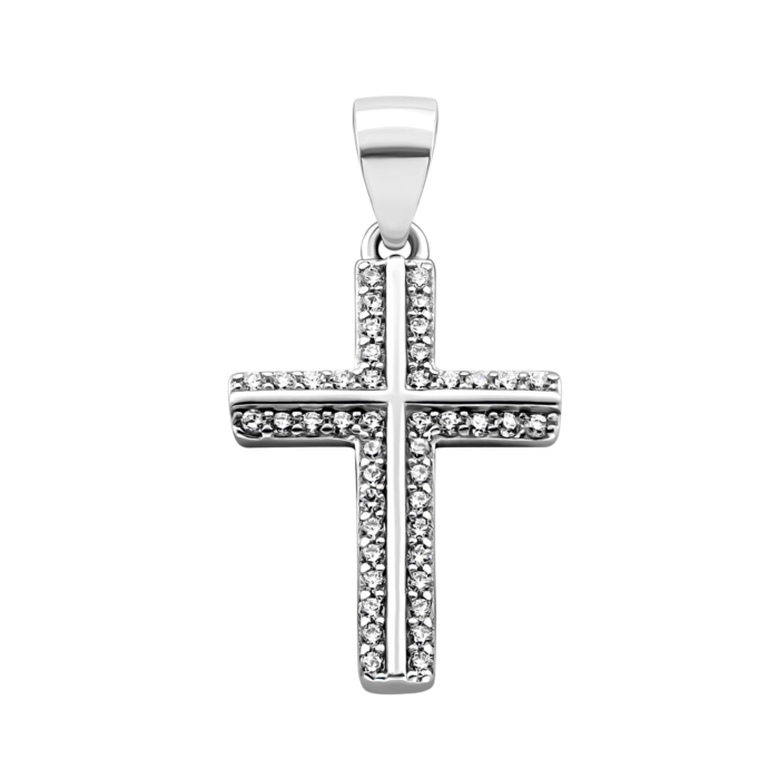 12345 Срібний хрестик з фіанітами. Артикул UG51PE64672 12345 грн916 12345