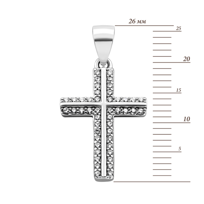 12345 Срібний хрестик з фіанітами. Артикул UG51PE64672 12345 грн916 12345