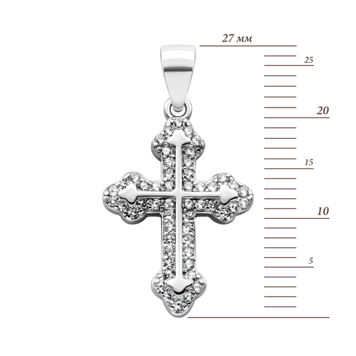 12345 Срібний хрестик з фіанітами. Артикул UG51PE66948 12345 грн957 12345