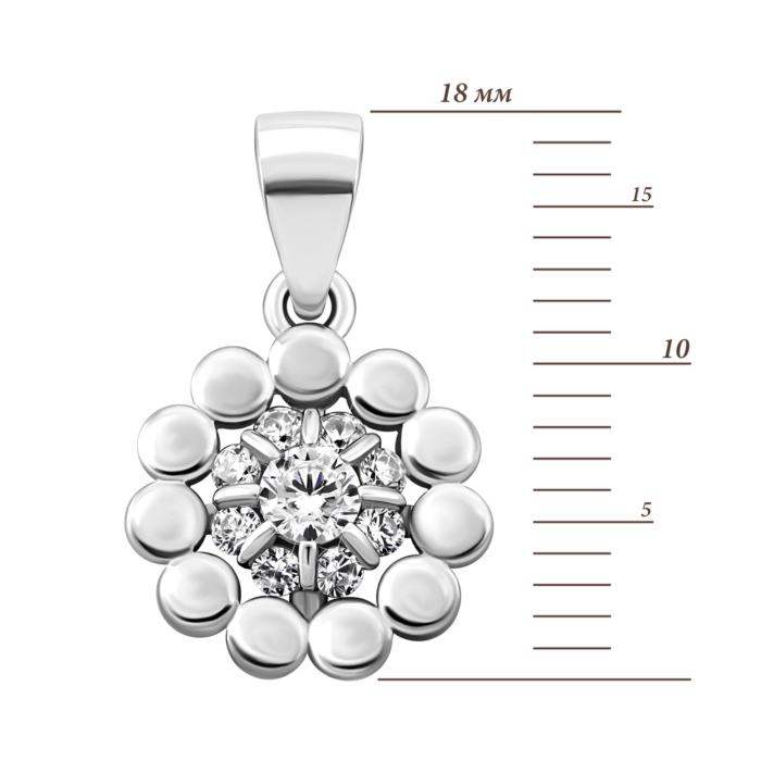 12345 Срібна підвіска з фіанітами. Артикул UG51PE67166 12345 грн679 12345