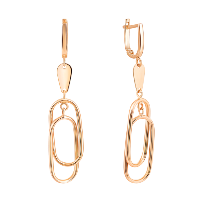 12345 Золоті сережки-підвіски. Артикул UG52/10/131 12345 грн14,374 12345