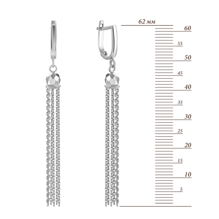 Золотые серьги-подвески. Артикул UG52/10/190/1