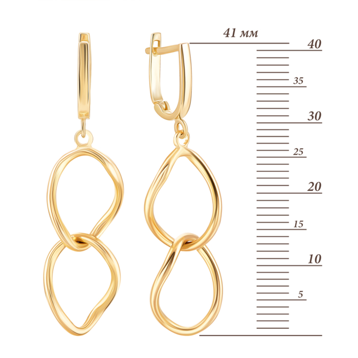 12345 Золоті сережки-підвіски. Артикул UG52/10/249/2 12345 грн11,850 12345