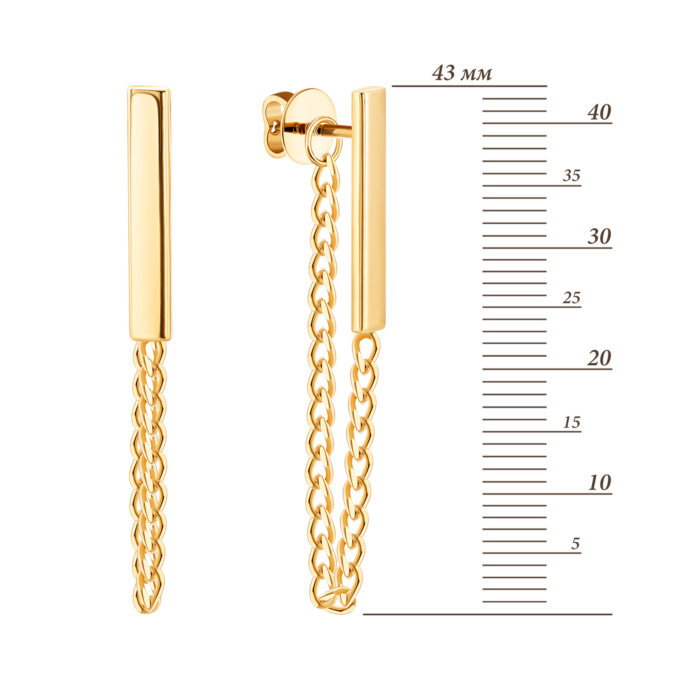 12345 Золоті сережки-підвіски. Артикул UG52/50/001/2 12345 грн7,596 12345