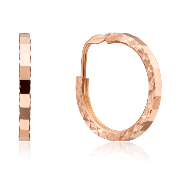 12345 Золоті сережки-конго з алмазною гранню. Артикул 20860 (20860/01/2) 12345 грн4,509 12345