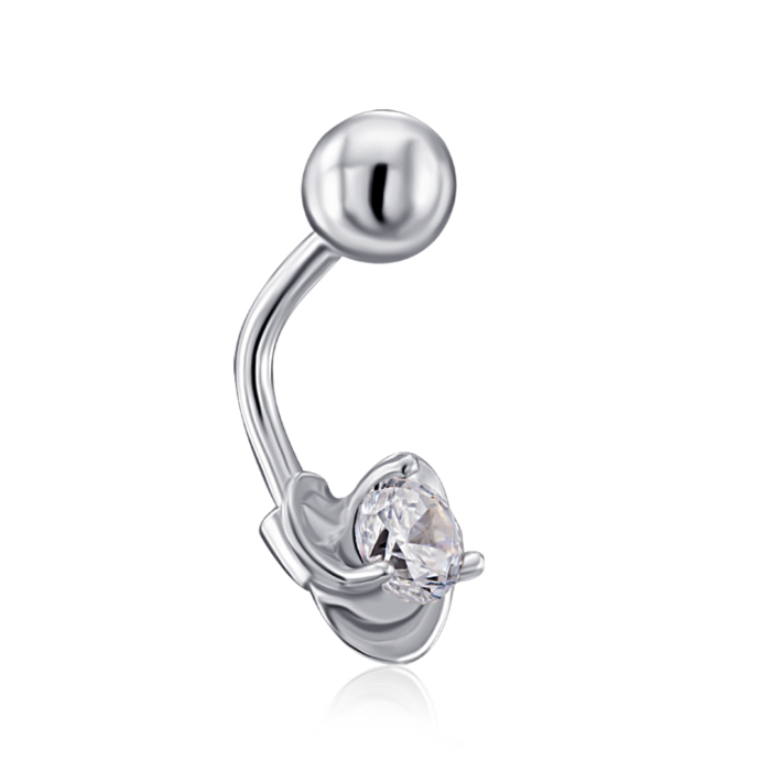 12345 Золота сережка-пірсинг з фіанітом. Артикул 21073/б 12345 грн5,317 12345