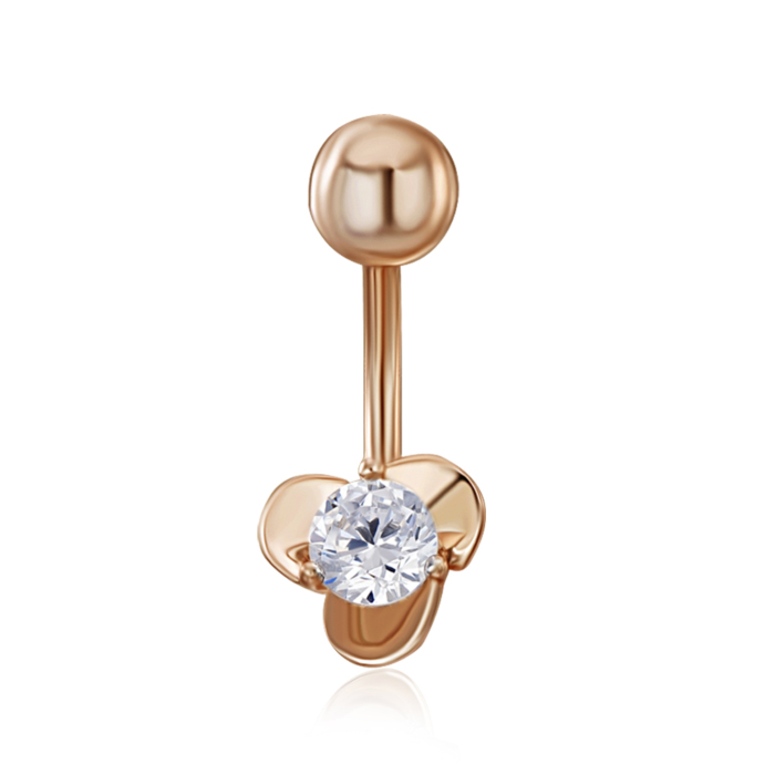 12345 Золота сережка-пірсинг з фіанітом. Артикул 21073 12345 грн4,977 12345
