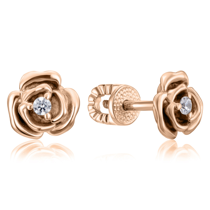 12345 Золоті пусети з фіанітами S Zirconia. Артикул 21125/SW 12345 грн8,645 12345