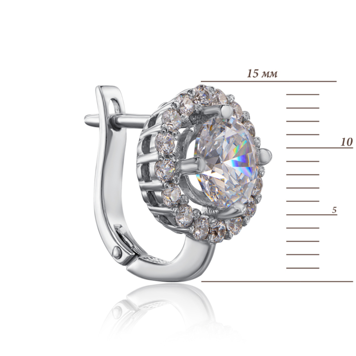 12345 Золоті сережки з фіанітами S Zirconia. Артикул 21218/02/1/291 (21218/б SW) 12345 грн25,256 12345