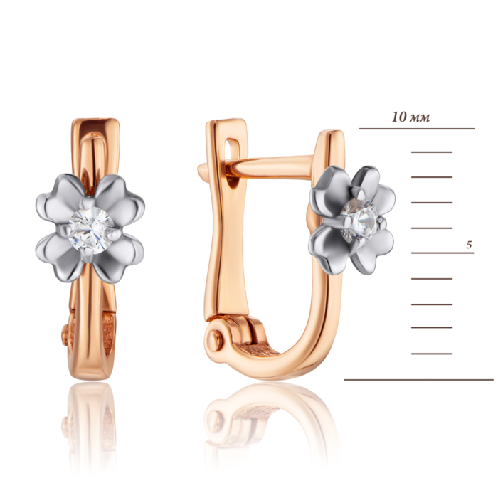 12345 Золоті сережки з фіанітами. Артикул 21219 12345 грн5,275 12345