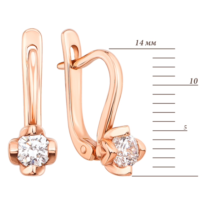 12345 Золоті сережки з фіанітами S Zirconia. Артикул 21274/SW 12345 грн7,670 12345