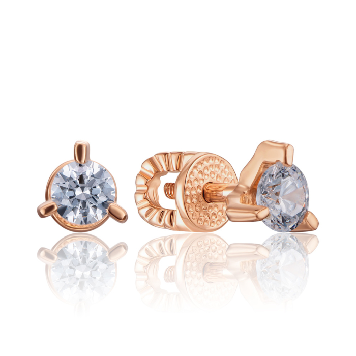 12345 Золоті пусети з фіанітами S Zirconia. Артикул 21295/SW 12345 грн5,294 12345