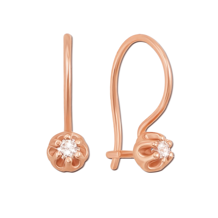 12345 Золоті сережки з фіанітами. Артикул 21338 12345 грн3,783 12345