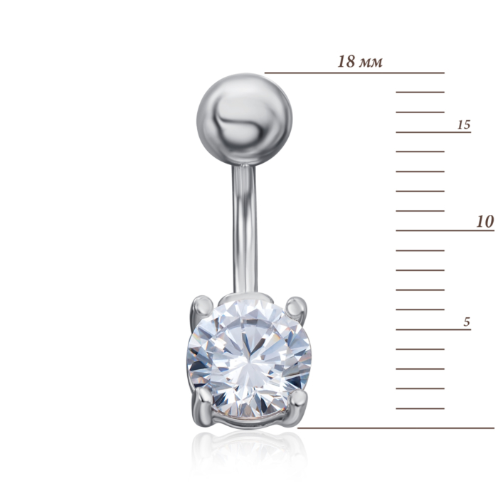 12345 Золота сережка-пірсинг з фіанітом S Zirconia. Артикул 21495/б SW 12345 грн6,459 12345