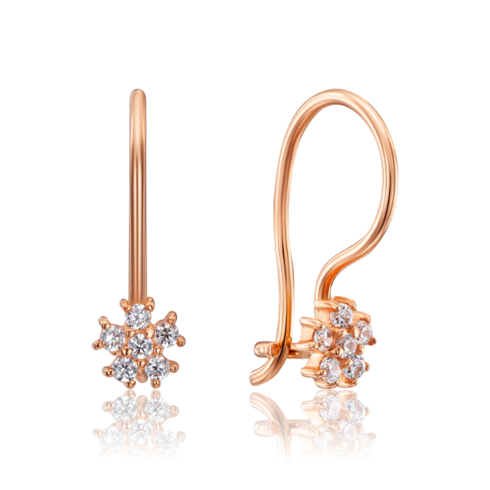 12345 Золоті сережки з фіанітами. Артикул 21505/01/0/13 (21505) 12345 грн4,177 12345