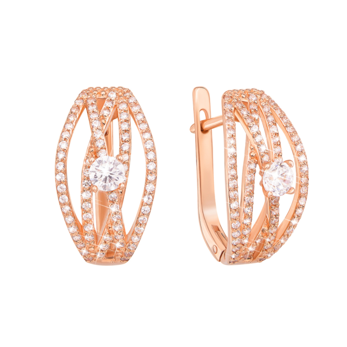 12345 Золоті сережки з фіанітами. Артикул 21550 к 12345 грн25,991 12345