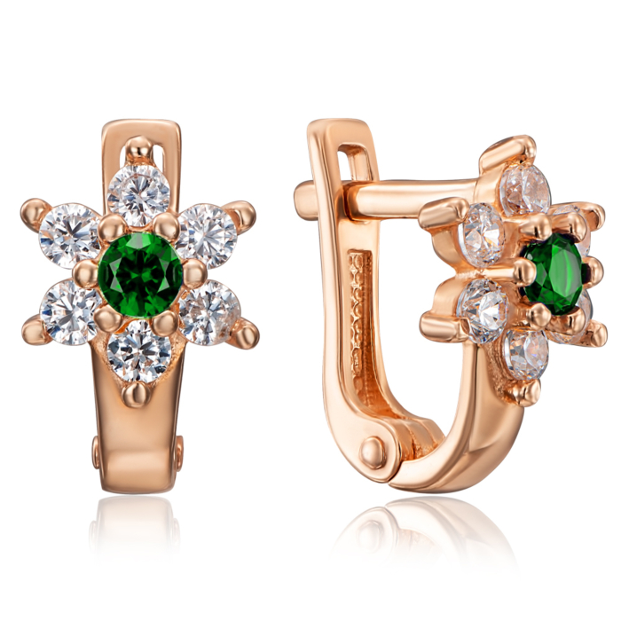 12345 Золоті сережки з фіанітами. Артикул 21663/01/0/372 12345 грн5,828 12345