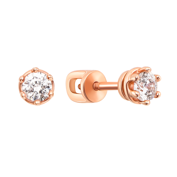 12345 Золоті пусети з фіанітами S Zirconia. Артикул 21671/SW 12345 грн7,479 12345