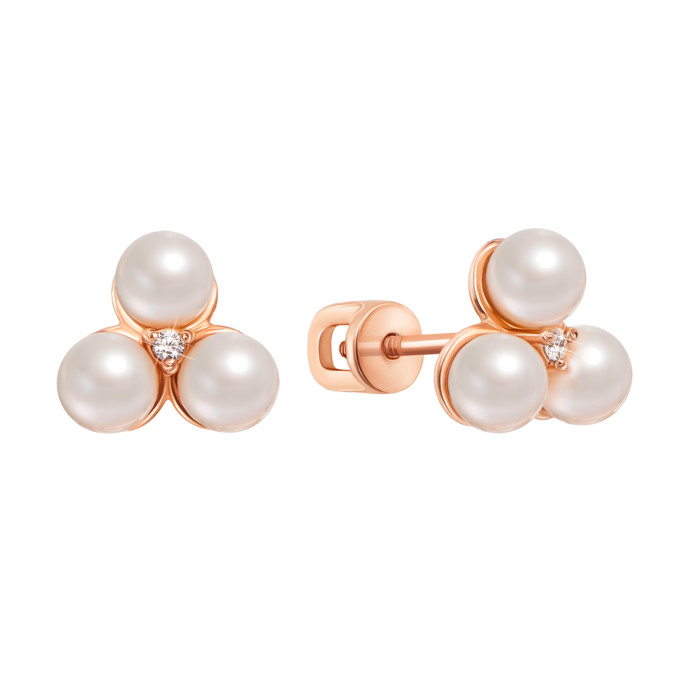 12345 Золоті пусети з перлами і фіанітами. Артикул 21730 12345 грн9,911 12345