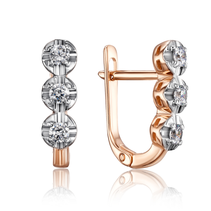 12345 Золоті сережки з фіанітами. Артикул 21903/01/1/52 12345 грн8,888 12345