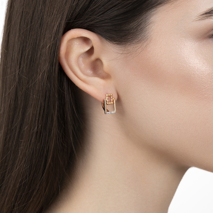 12345 Золоті сережки з фіанітами. Артикул 23104/01/1/13 12345 грн11,826 12345