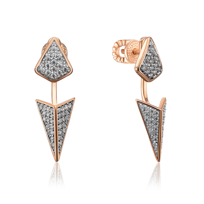 12345 Золоті пусети з фіанітами. Артикул 23132/01/1/1 12345 грн15,143 12345