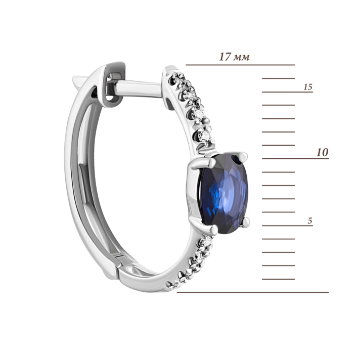 12345 Золоті сережки з сапфірами і діамантами. Артикул UG523142/1SAPH 12345 грн50,347 12345